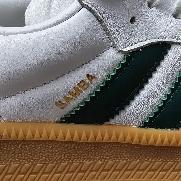 adidas Samba Original XLG Athletic Shoe White And Collegiate Green Sneaker - Picture 8 of 11